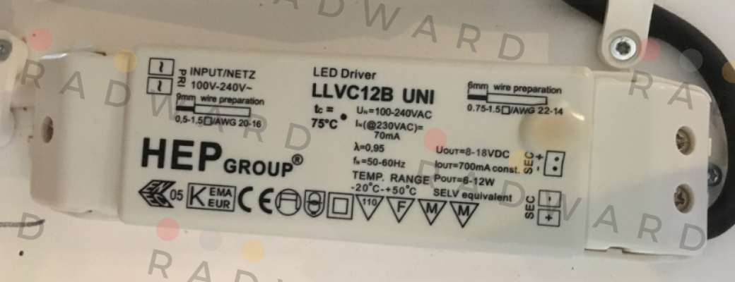 LLVC12B UNI obsolete, alternative LMC15W700-Z  and LMC20-700  Hep group-FN LIGHT