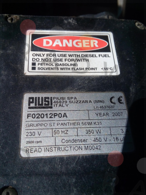 F02012P0A Type ST Panther 56M/K33  Piusi