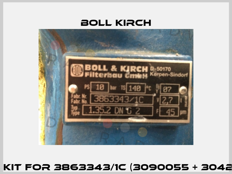 seal kit for 3863343/1C (3090055 + 3042329)  Boll Kirch