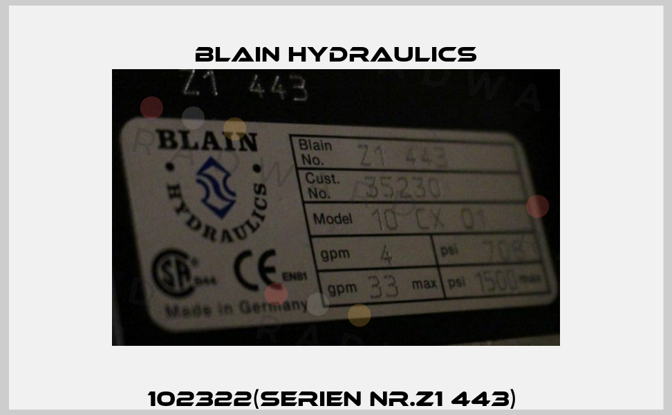 102322(Serien Nr.Z1 443)  Blain Hydraulics