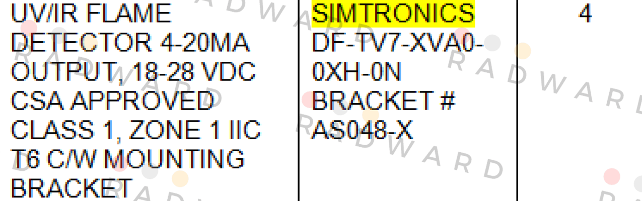 DF-TV7-XVA0-0XH-0N  Simtronics