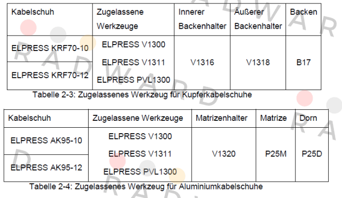 P/N: 5211-013000 Type: V1320  Elpress