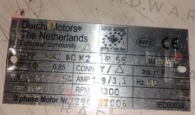 DMA2 80 K2 Obsolete! Replaced by HJA80K2E2U24R R15  Marathon (Regal)