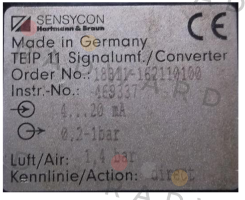 V18311H.1.1.2.1.10.1.0.0  SENSYCON