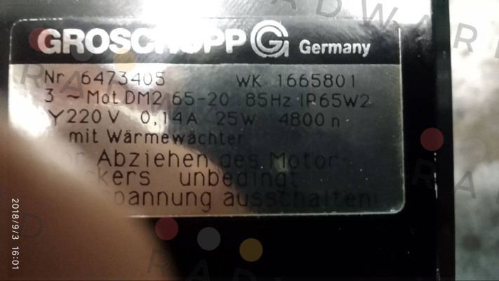 DM2 65-20  OEM  Groschopp