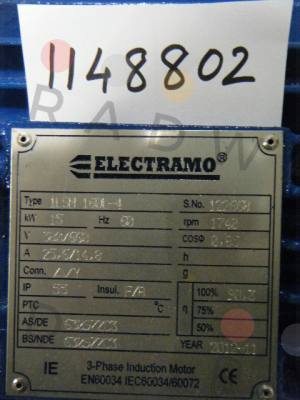 1LSM160L4 obsolete, replaced by 160L-4 Electramo