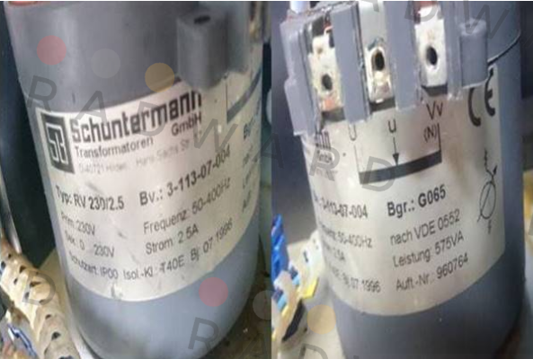 P/N: 3-113-07-004, Type: RV 230/2.5 Schuntermann Transformatoren