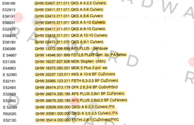 GHW 03407.311.011 (1 pack - 2.500,00 pcs.) Lear (Grote Hartmann)