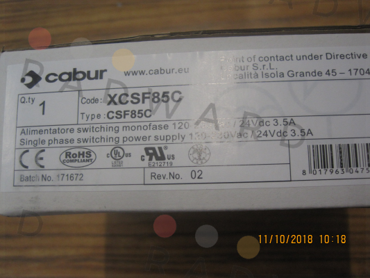 XCSF85C  Cabur