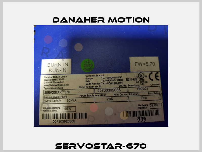 SERVOSTAR-670 Danaher Motion