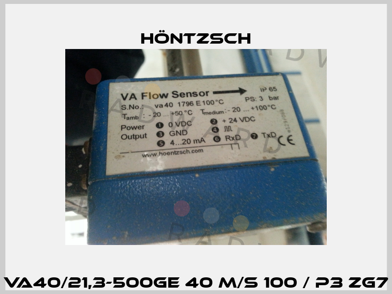 VA40/21,3-500GE 40 m/s 100 / p3 ZG7 Höntzsch