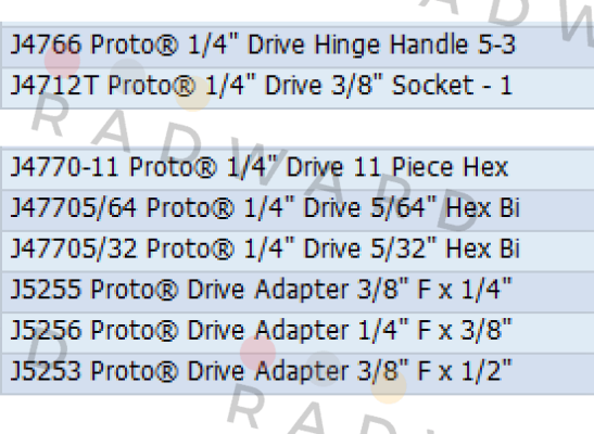 J47705/32 PROTO