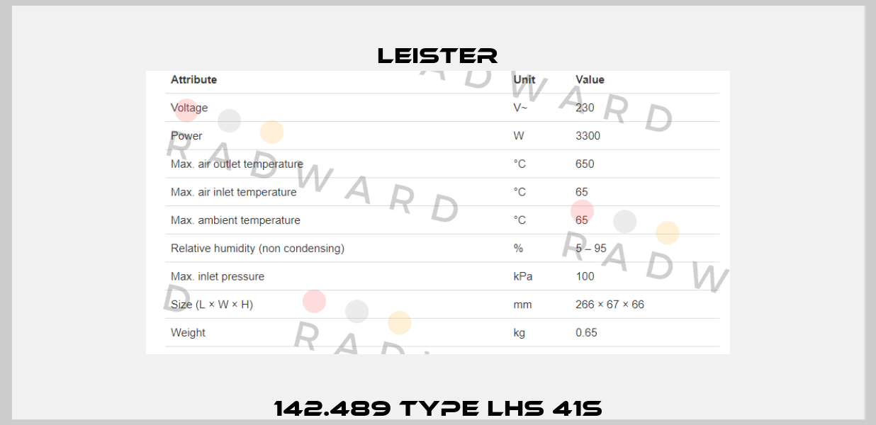 142.489 Type LHS 41S Leister