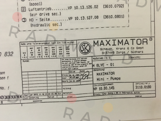 3110.0180 Maximator