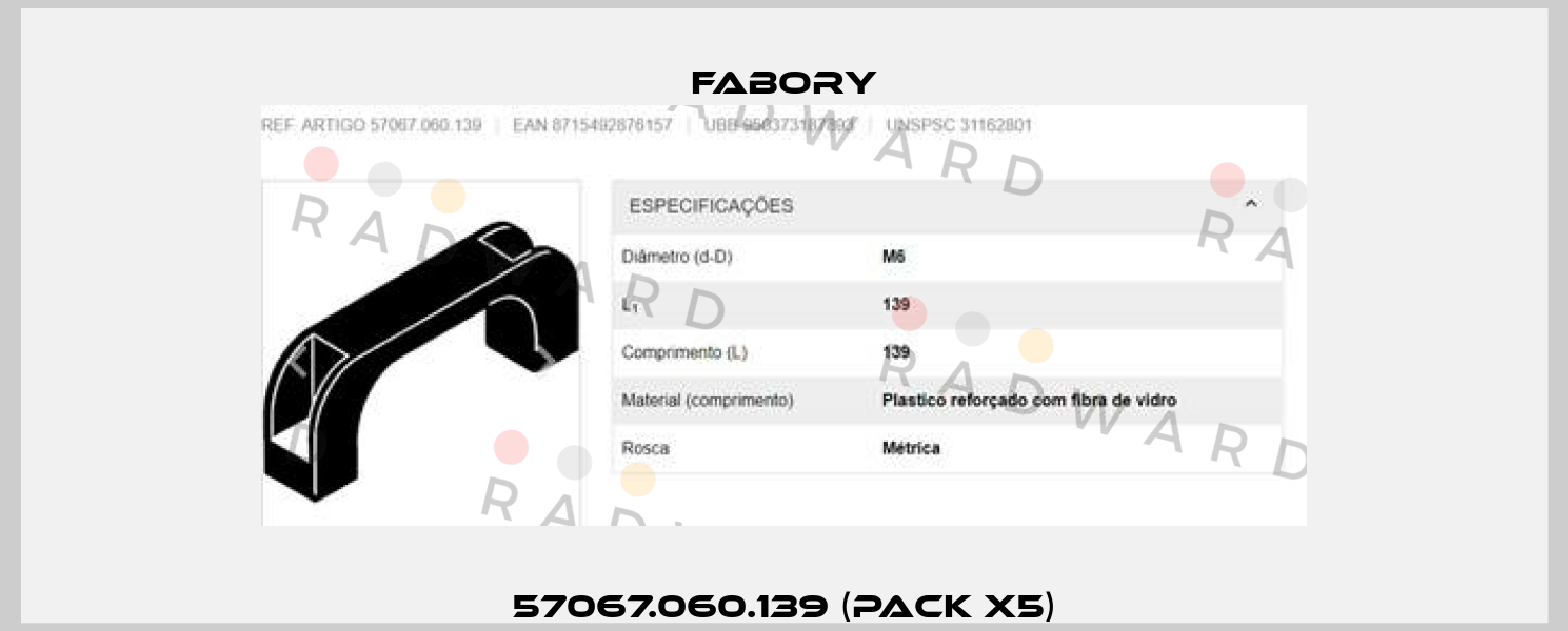 57067.060.139 (pack x5) Fabory
