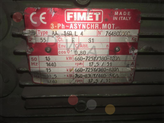 Type: AA 160 LA  Nr:764800500 Fimet