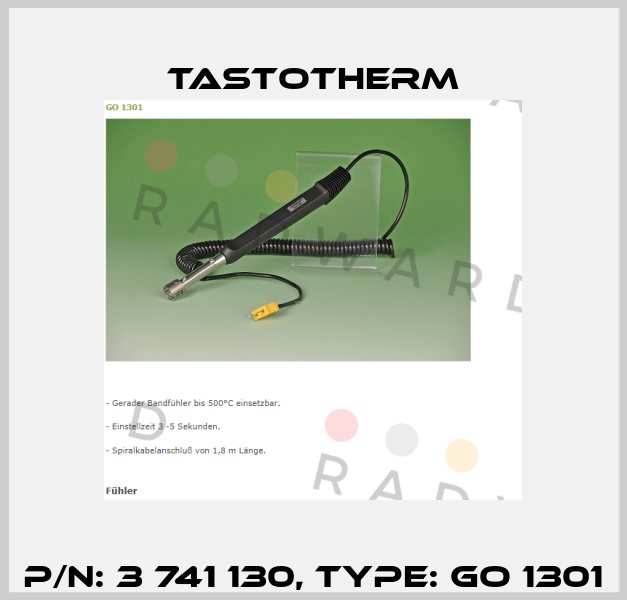 P/N: 3 741 130, Type: GO 1301 Tastotherm