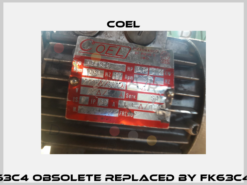 Type: HF63C4 obsolete replaced by FK63C4 B3 IP55 ) Coel