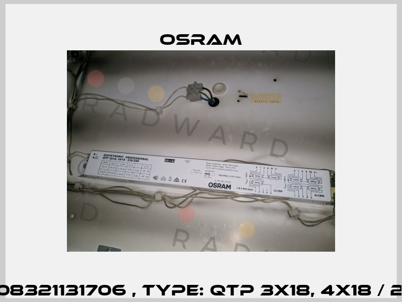 P/N: 4008321131706 , Type: QTP 3x18, 4x18 / 230-240 Osram