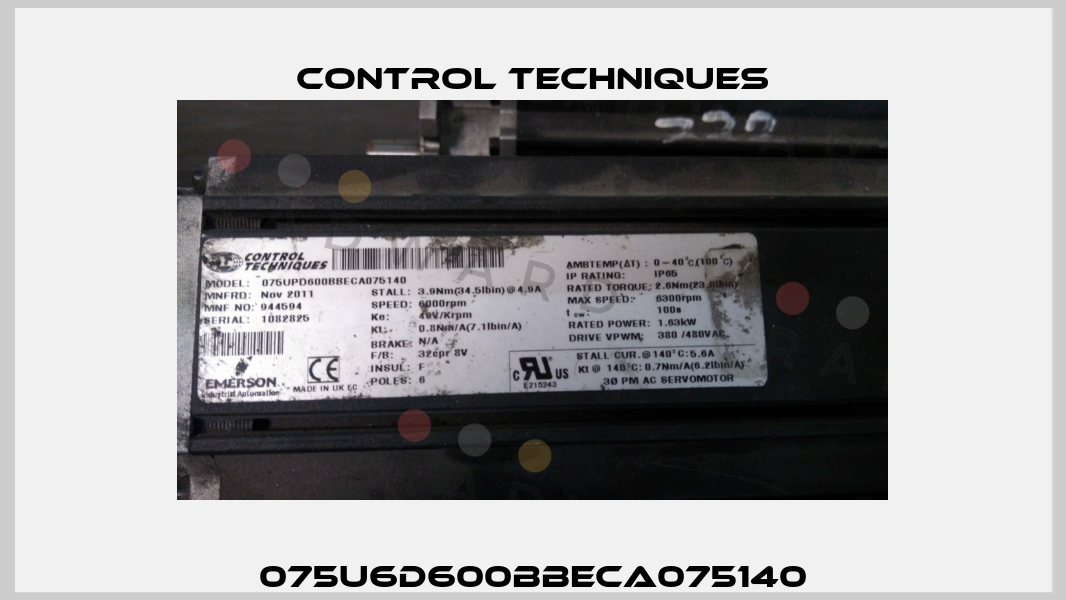 075U6D600BBECA075140 Control Techniques