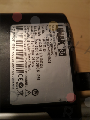 Spare part for 363BXX+1H650A25 Linak