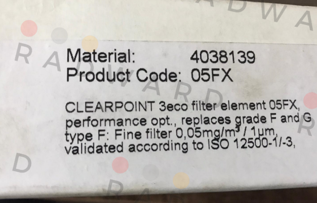 P/N: 4038139, Type: 05FX Beko