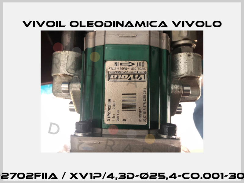 X1P2702FIIA / XV1P/4,3D-Ø25,4-CO.001-30/30 Vivoil Oleodinamica Vivolo