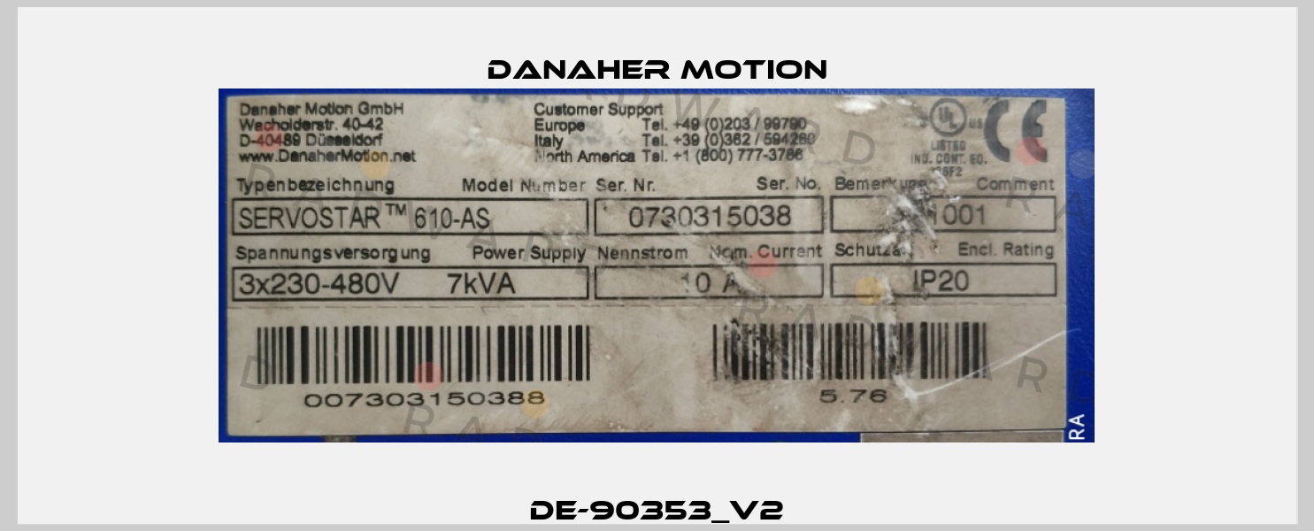 DE-90353_V2 Danaher Motion
