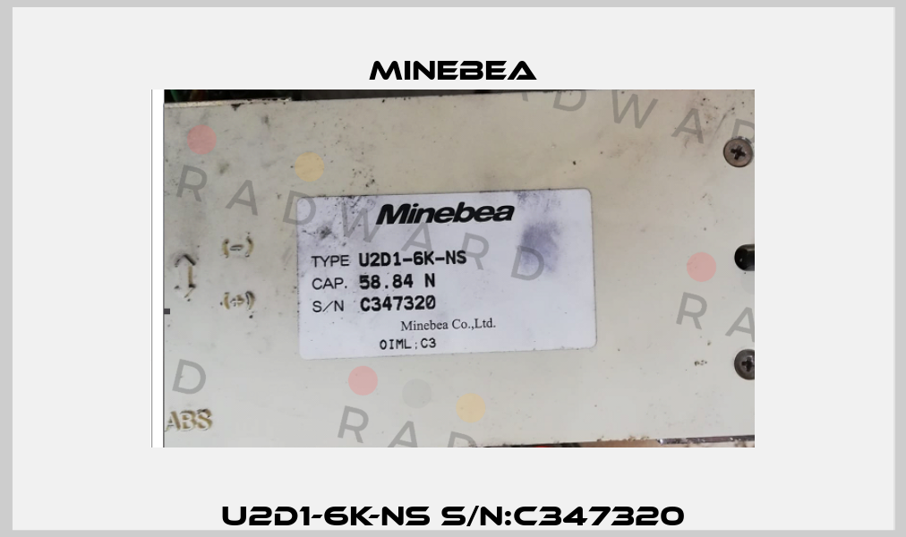U2D1-6K-NS S/N:C347320 Minebea