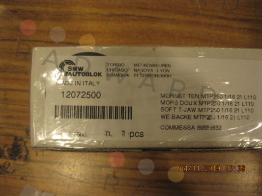 P/N: 12072500, Type: WBSA-D250 W.AUFSZB Smw-Autoblok