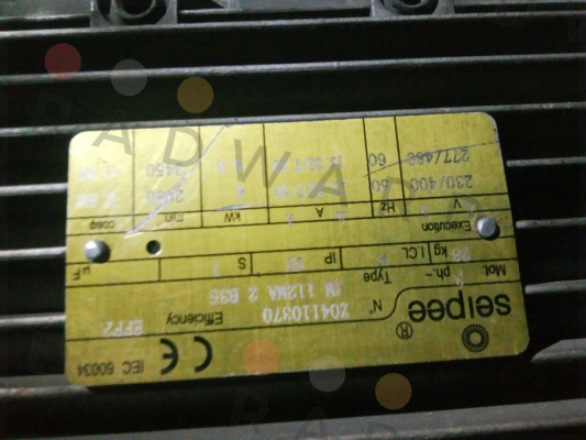 JM 112MA 2B35 - can not offer , alternative is - HB3 112M 2 230.400-50 B3/B5 SEIPEE