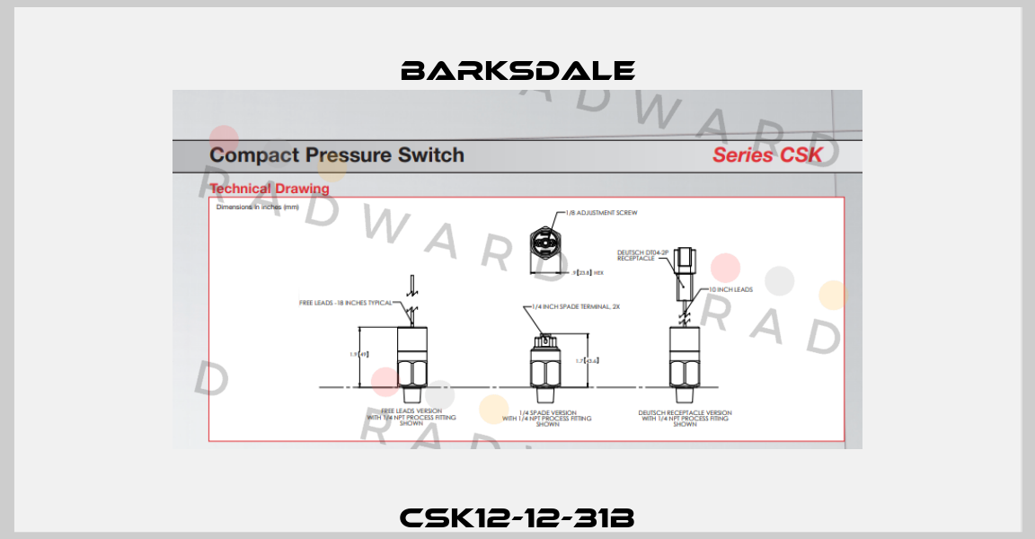 CSK12-12-31B Barksdale