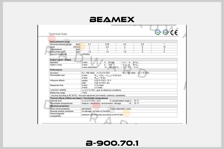 B-900.70.1 Beamex