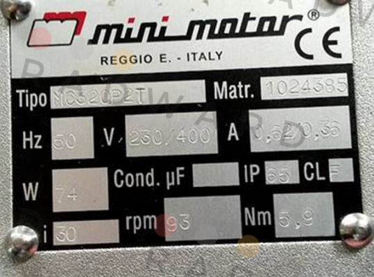 MC 320P2T Minimotor