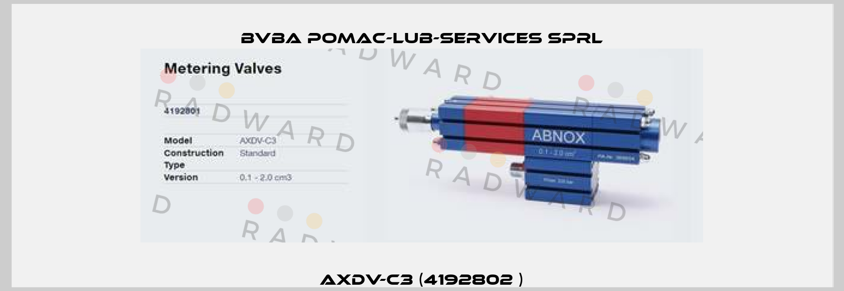 AXDV-C3 (4192802 ) bvba pomac-lub-services sprl