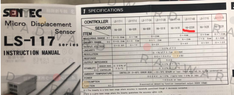 HA-225R(3.5M)-(3M)-( 0.5M) SENTEC