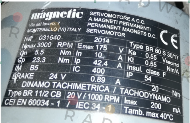 Nr. 031641 Type BR 80 L 30/17 Magnetic