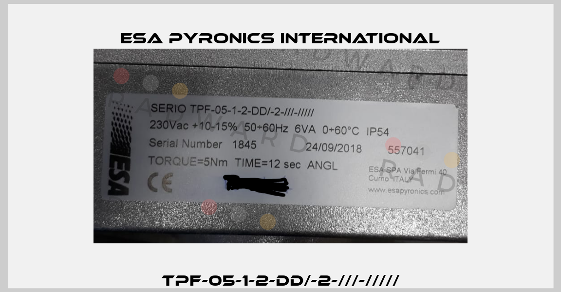 TPF-05-1-2-DD/-2-///-///// ESA Pyronics International