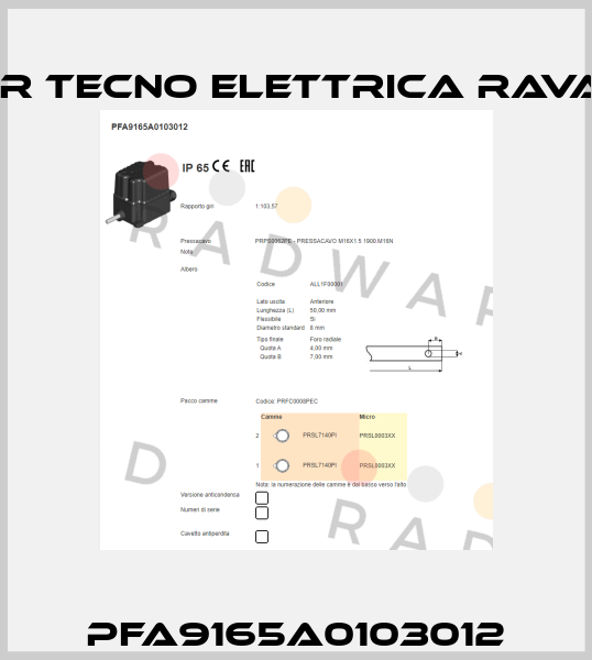 PFA9165A0103012 Ter Tecno Elettrica Ravasi