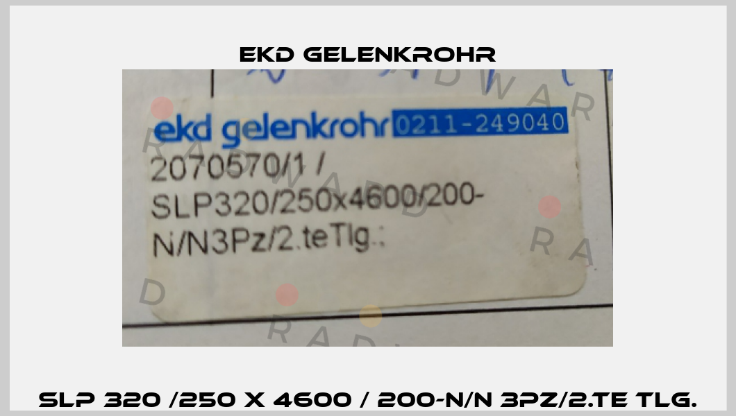SLP 320 /250 x 4600 / 200-N/N 3Pz/2.te Tlg. Ekd Gelenkrohr