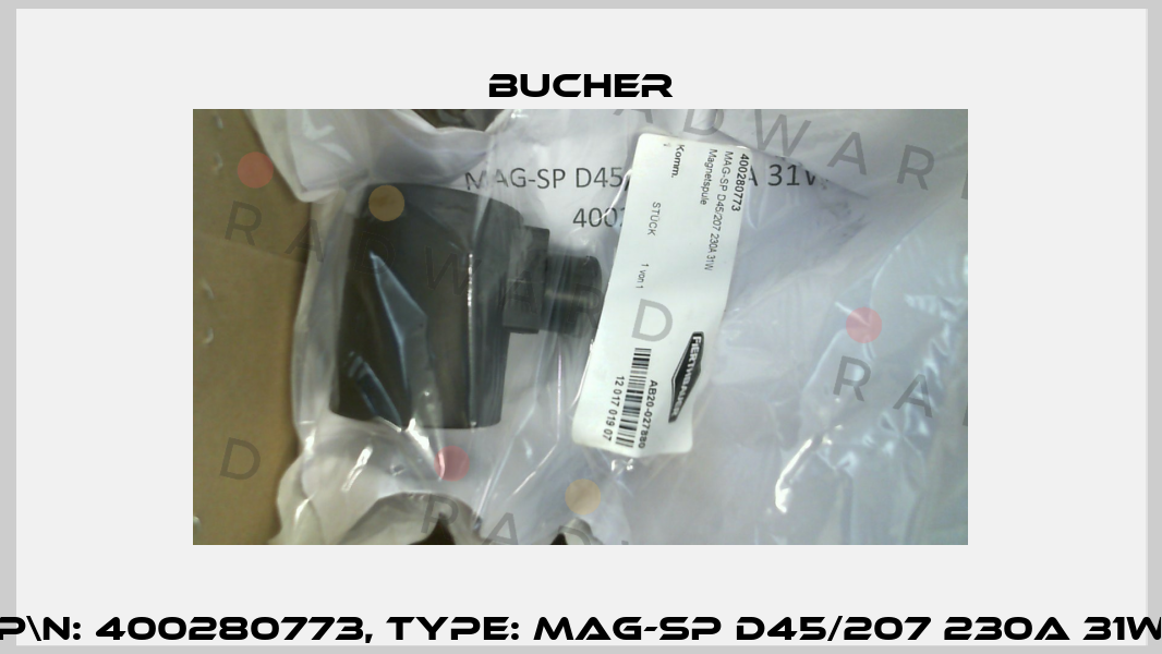 P\N: 400280773, Type: MAG-SP D45/207 230A 31W Bucher
