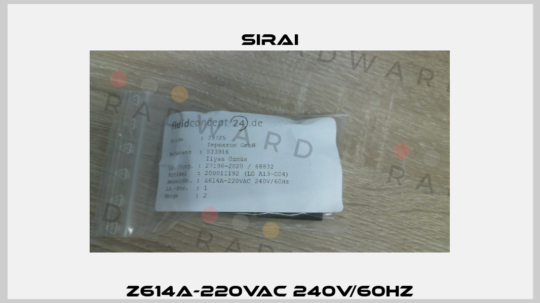 Z614A-220VAC 240V/60Hz Sirai