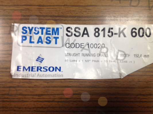 SSA815-K600 System Plast