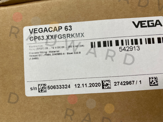 P/N: CP63.XXFGSRKMX, Type:  VEGACAP 63 Vega