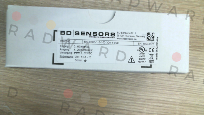 DMP 343 Code: 100-0600-1-5-100-300-1-000 Bd Sensors