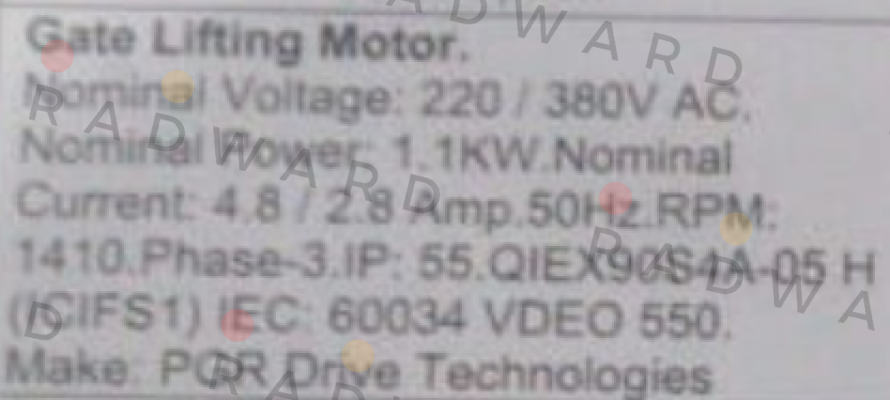 Q1E X 90S4A-05 H PGR Drive Technologies