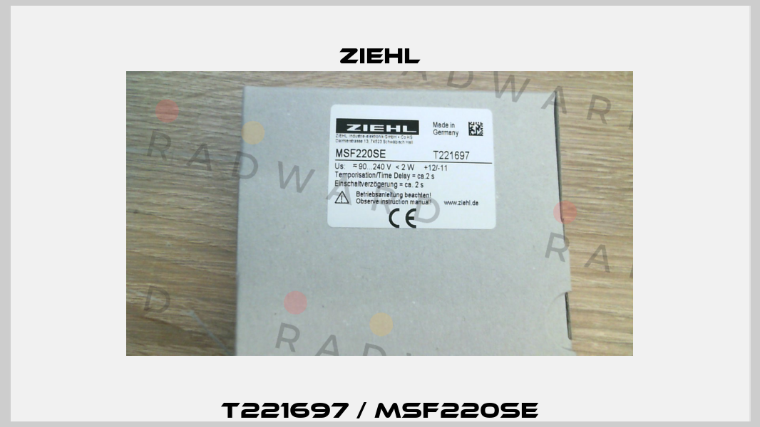 T221697 / MSF220SE Ziehl