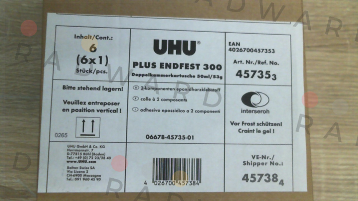 45738  PLUS ENDFEST 300 (1 pack, 1x 6 pcs) UHU