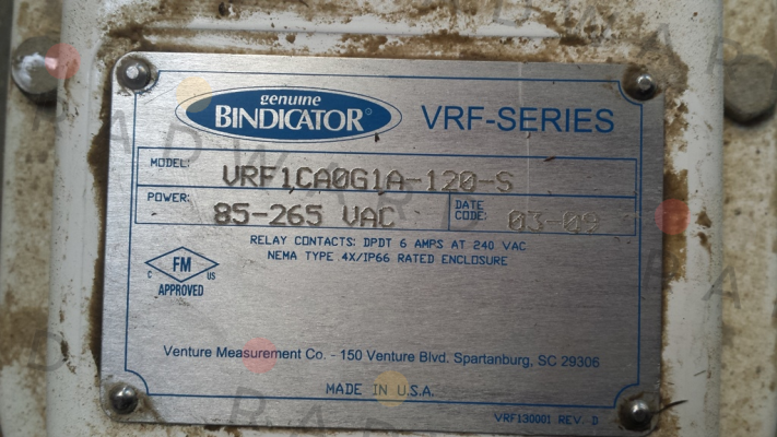 VRFII-SG-CX10B-108  Bindicator