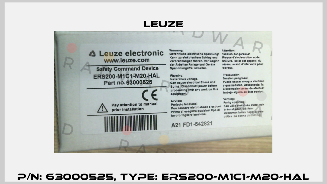 p/n: 63000525, Type: ERS200-M1C1-M20-HAL Leuze